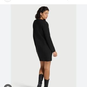 ModCloth Black Ribbed Love Remains Streetwear LBD Sweater Dress Plus Size 3X